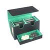 PU Leather Trading Card Deck Box Board Game Card Carrying Organizers Scratch Resistant Card Storage Case with Drawer