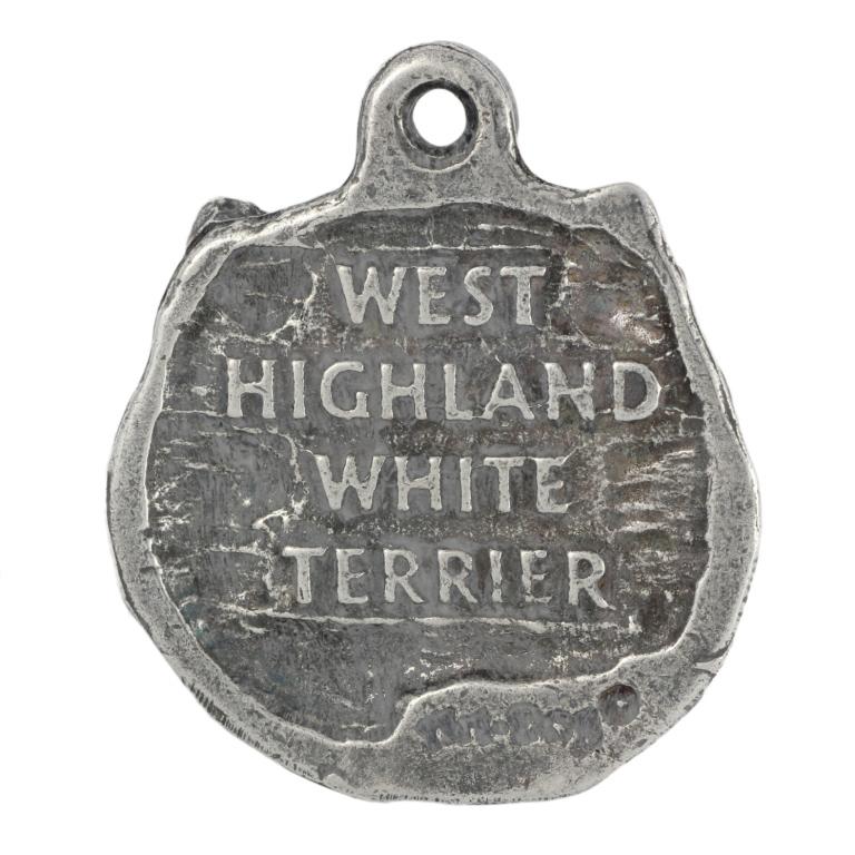 West Highland White Terrier, Westie - Portachiavi Placcato Argento Con Cane, Decorazione per Borsa, Ciondolo per Zaino Marca Art-Dog