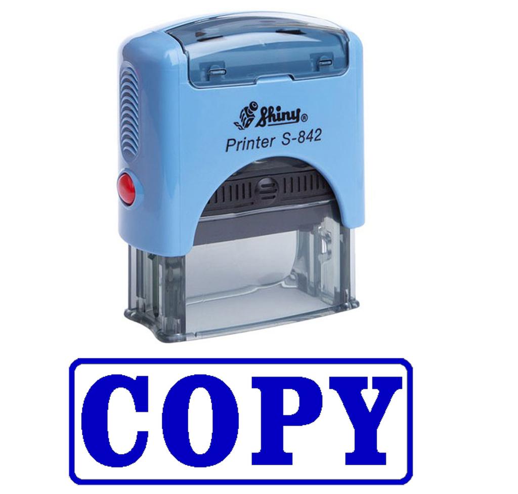 Printtoo COPY Self Inking Rubber Stamp Office Stationery Custom Shiny Stamp