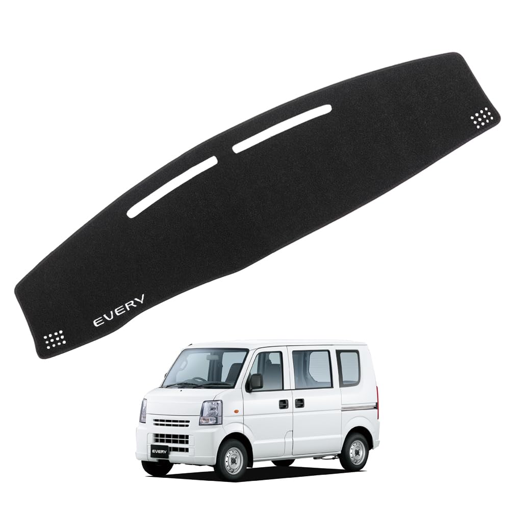 

SAWAKAKI Dashboard Mat for Suzuki Every Sun with Interior Custom Parts DA64W/DA64V, Protection, Anti-Fatigue, Anti-Slip Polyester, Logo, Accessory,