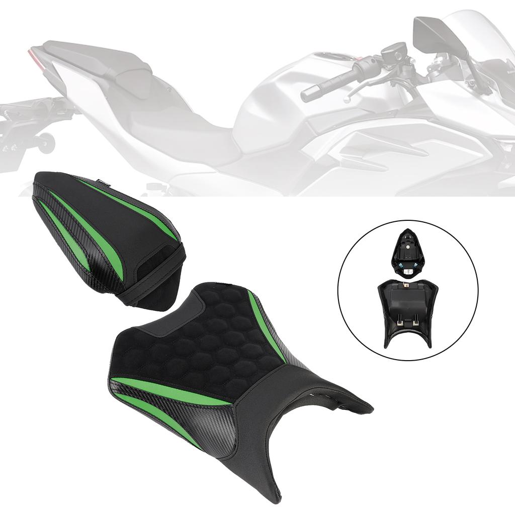 Front&Rear Raider Passenger Cushion Kit Black2 For Kawasaki Ninja 500 Z500 24-25