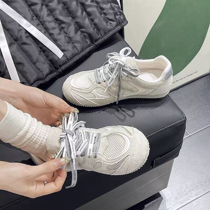 Forrest Gump Shoes Women's 2025 New Fashion Summer and Autumn Soft Sole Hollow Breathable Mesh Single Shoes Casual Sports Dad Shoes