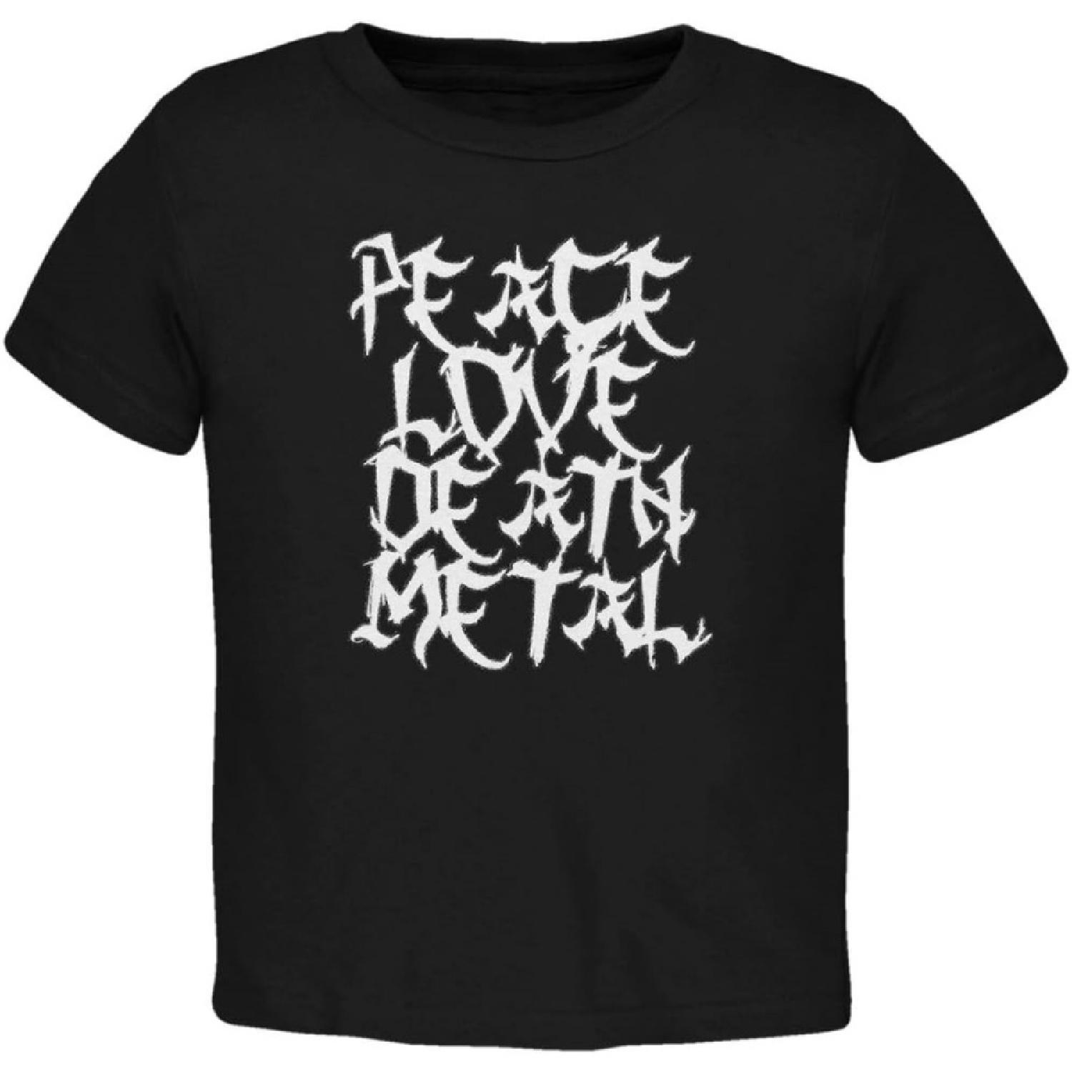 

Peace Love Death Metal Black Toddler T-Shirt XXXXXL різнокольоровий