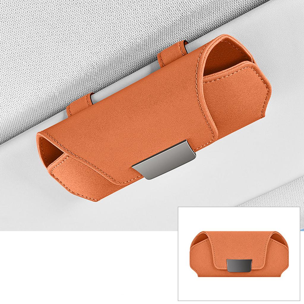Car Glasses Case, Car Suede Glasses Case, Multifunctional Sun Visor Magnetic Fleece Sunglasses Case With Clip