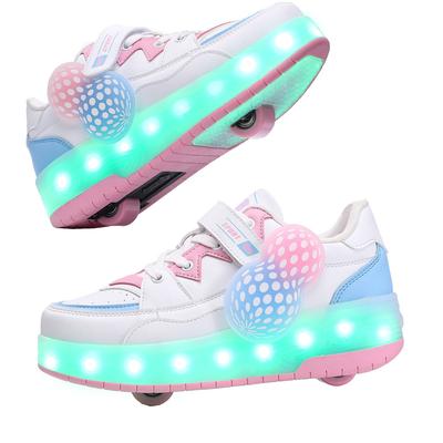 Kinder Bunte Lichter Lade-Rollschuhe Mädchen Skaten Rollschuhe Vierrädrige Kinder Laufschuhe