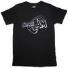 Men's Space Jam Retro B&w Logo T-shirt Large Black