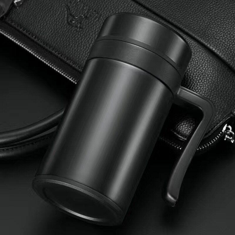 450ml Large Capacity Thermos Cup 304 Stainless Steel Business Office Water Cup with Handle