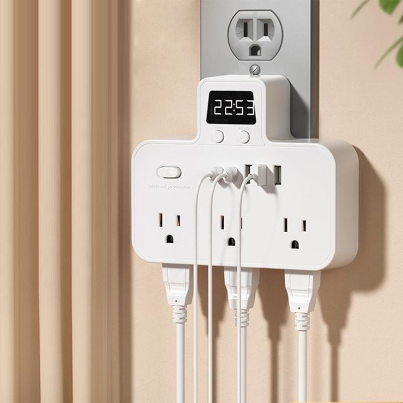 Multiple Outlet Extenders Two USB C Ports Advanced Charging System Power Guards Easy to Carry for International Journey