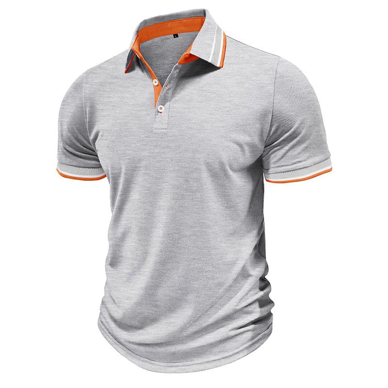 Polo deportivo para hombre, camisa informal de trabajo, manga corta, con cuello, entrenamiento, camisa de golf clásica que absorbe la humedad, polo básico ajustado para hombre