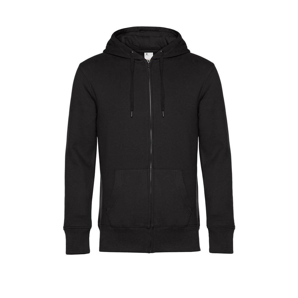 B&C Mens King Zipped Hooded Sweat