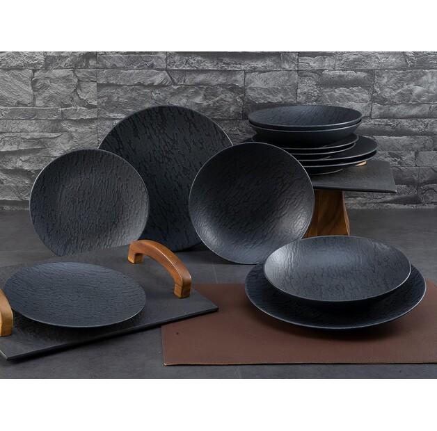 CreaTable Service Made of Slate, Black, 12 Pcs (20540)