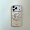 Ins Polka Dot Magnetic Suction Bracket Personalized Coconut Bracket Apple 17promax Mobile Phone Case Is Suitable for 16pro Double Layer