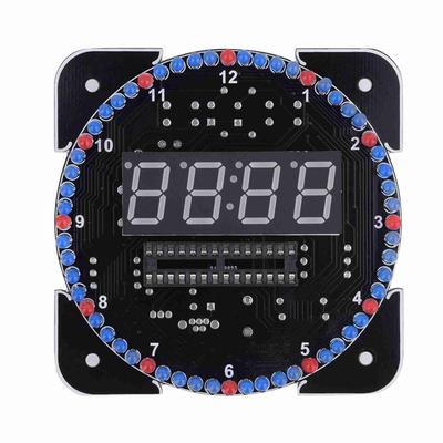 Kit Suite Orologio Elettronico Digitale LED a Rotazione con Controllo Luce Fai da Te Cavo WUSB Blu