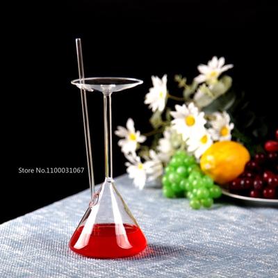 1/2PCS Creative Cocktail Glass Cup Upside Down Martini Glasses Wine Glass Juice Cuisine Sashimi Dry Ice Container Leisure Ba