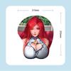 G05 Anime Beauty Poggiapolsi Mouse Pad in Silicone 3D - Confortevole, Morbido e Design Ispirato ai Cartoni Animati