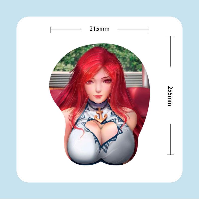 G05 Anime Beauty Poggiapolsi Mouse Pad in Silicone 3D - Confortevole, Morbido e Design Ispirato ai Cartoni Animati