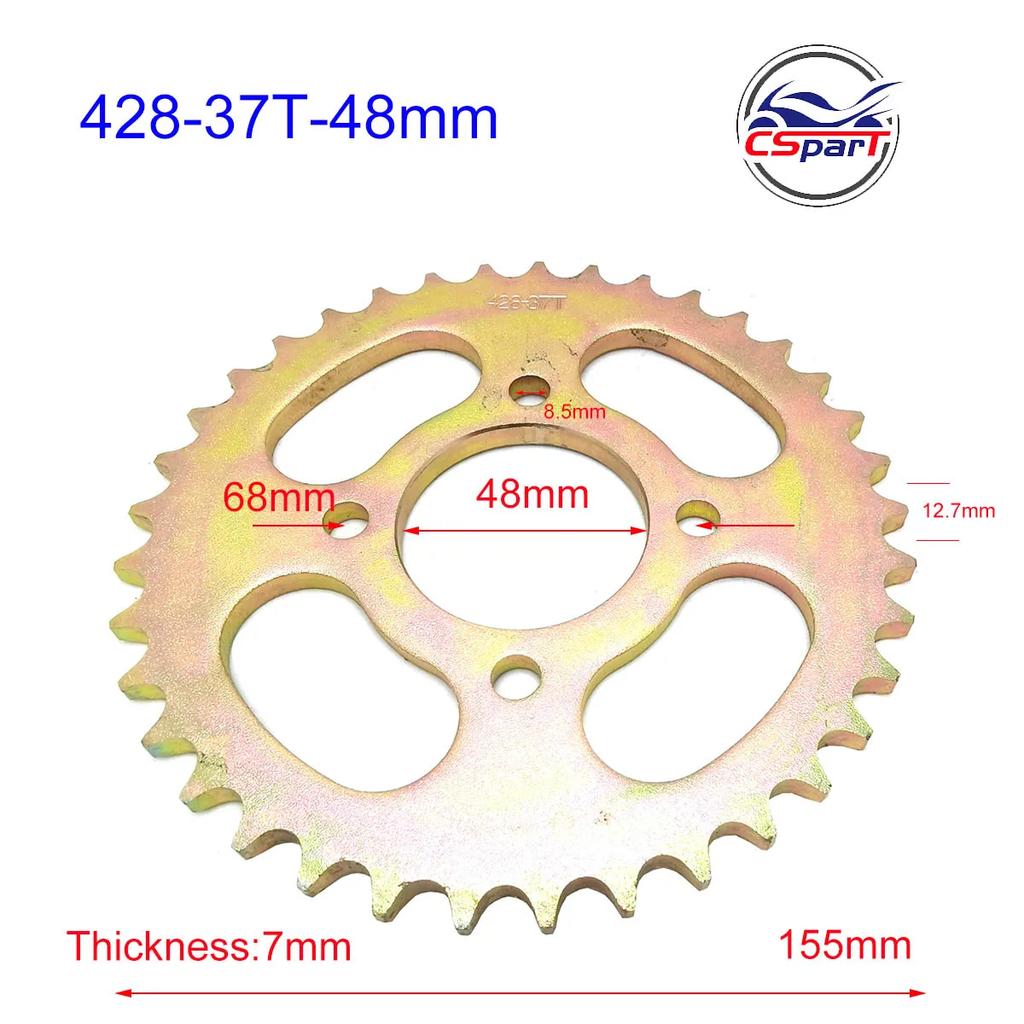 420 428 520 25T 30T 32T 33T 37T 39T 40T 48T Rear Sprocket For ATV Quad Dirt Pit Pocket Bike Chopper