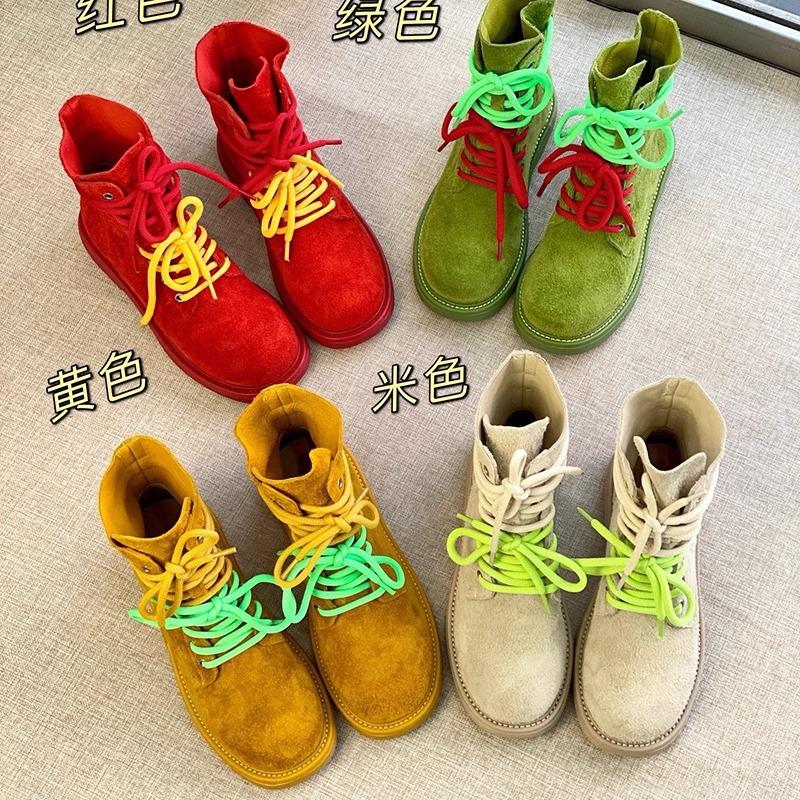 Leather platform Martin boots women's summer thin 2025 new British style tooling boots outdoor mountaineering locomotive short boots