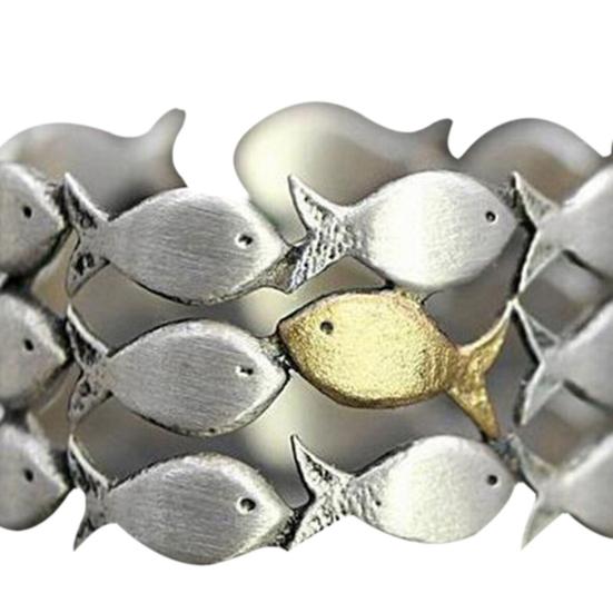 Stacking Ring Adjustable Eternity Unique Non-allergenic Little Cute Fish Ring