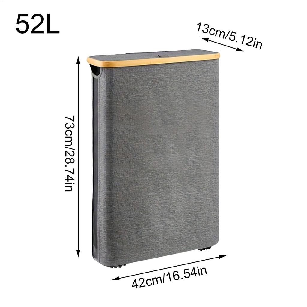 Toilet Paper Holder 52L Paper Roll Storage Basket With Lid And Handle Foldable Toilet Roll Organizer For Bathroom Shower Home