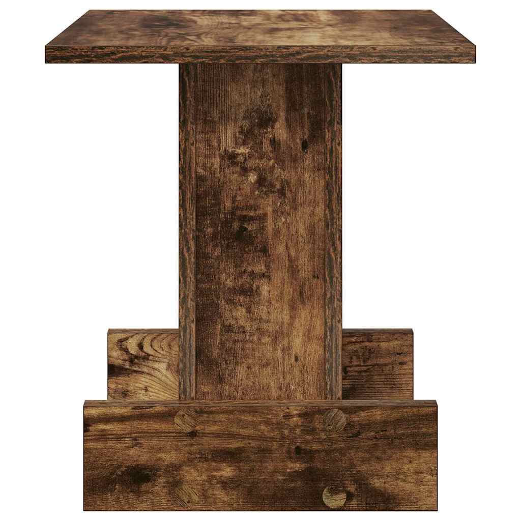 Side Table Smoked Oak 35.5 X 35 X 40 Cm Engineered Wood
