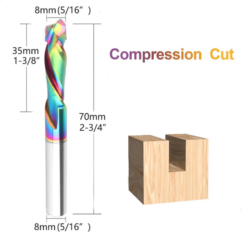Double-flute Cutter Carbide Router Bit For Woodworking 60mm Multi-functional Engraving Tool Sharpness Retention