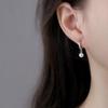 Silberne Calla-Lilien-Hängeohrringe Zweifarbig mit Goldakzent Strukturiert Leicht Mode-Schmuck für Damen Urlaubs-Accessoires