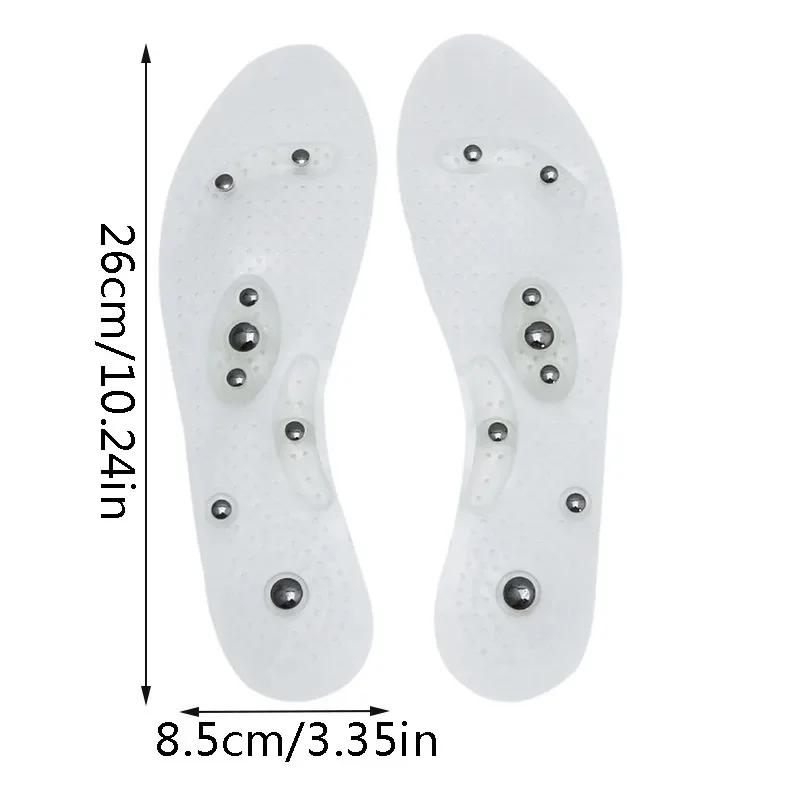 Acupressure On Foot Shoes Insole Magnet Massage Silicone Insoles for Medical Men Increase Time Women Lose Weight Shoe Sole