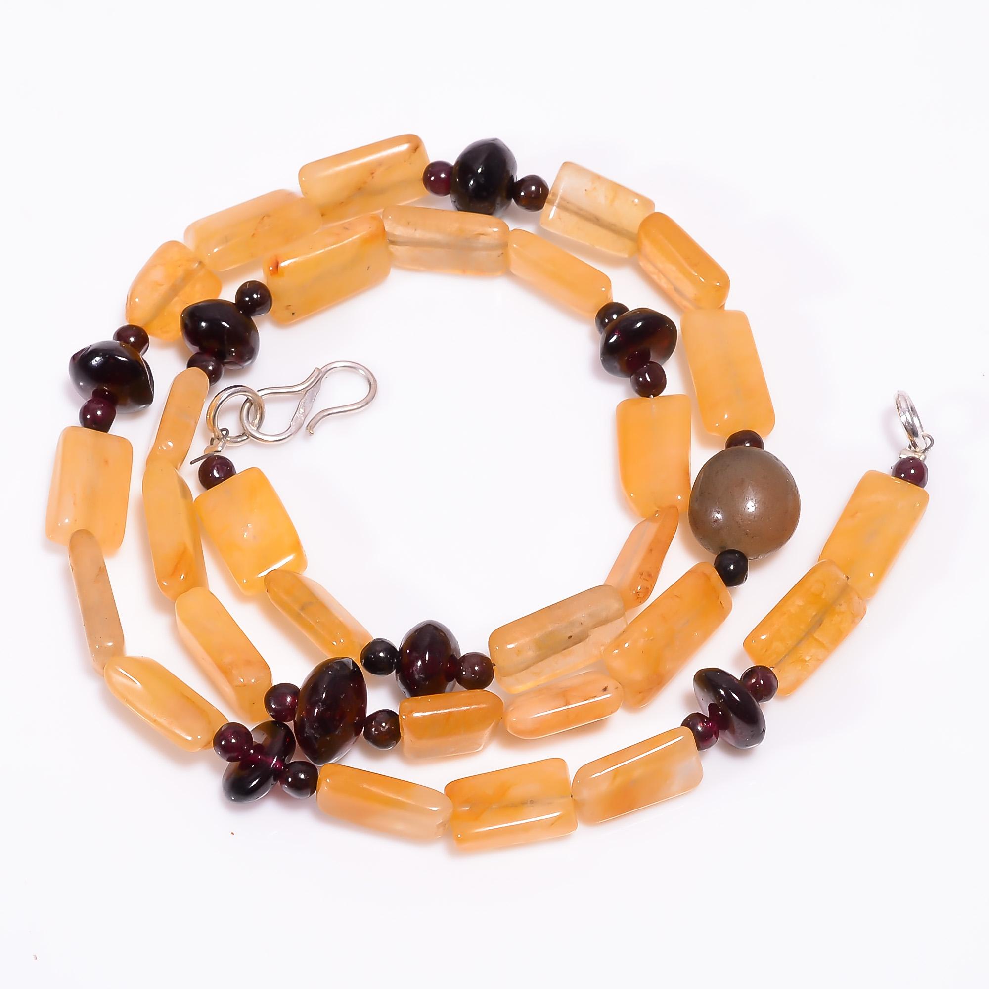 

Natural Yellow Aventurine Garnet Gemstone Beads Necklace 4-12 mm 18 UB-8080 UB-8080
