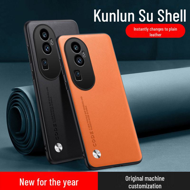 Premium Leather Kevlar Phone Case for Oppo Reno10 - Anti-Fall Protection for Reno9pro & Reno8