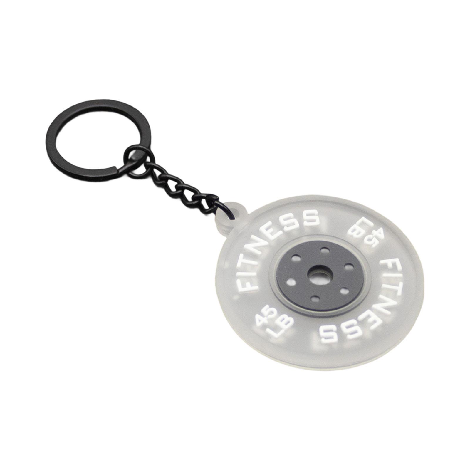 

Sporty Kettlebell Keychain Lightweight Rubber Keyring 45lb Weight Text 5 Bright Colors Pendant For Workout Lovers прозрачный