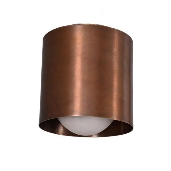 Handmade Brass Globe Light Fixture: Mid Century Wall or Ceiling Lamp