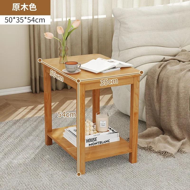 Simple Living Room Sofa Side Table Balcony Corner Coffee Table Small Square Bedside Side Living Room Tables Cabinet Furniture