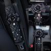 Coprispalla per cintura di sicurezza auto creativo a forma di fiore di camelia di perla, styling auto per donne, coperture per cintura di sicurezza e leva del cambio