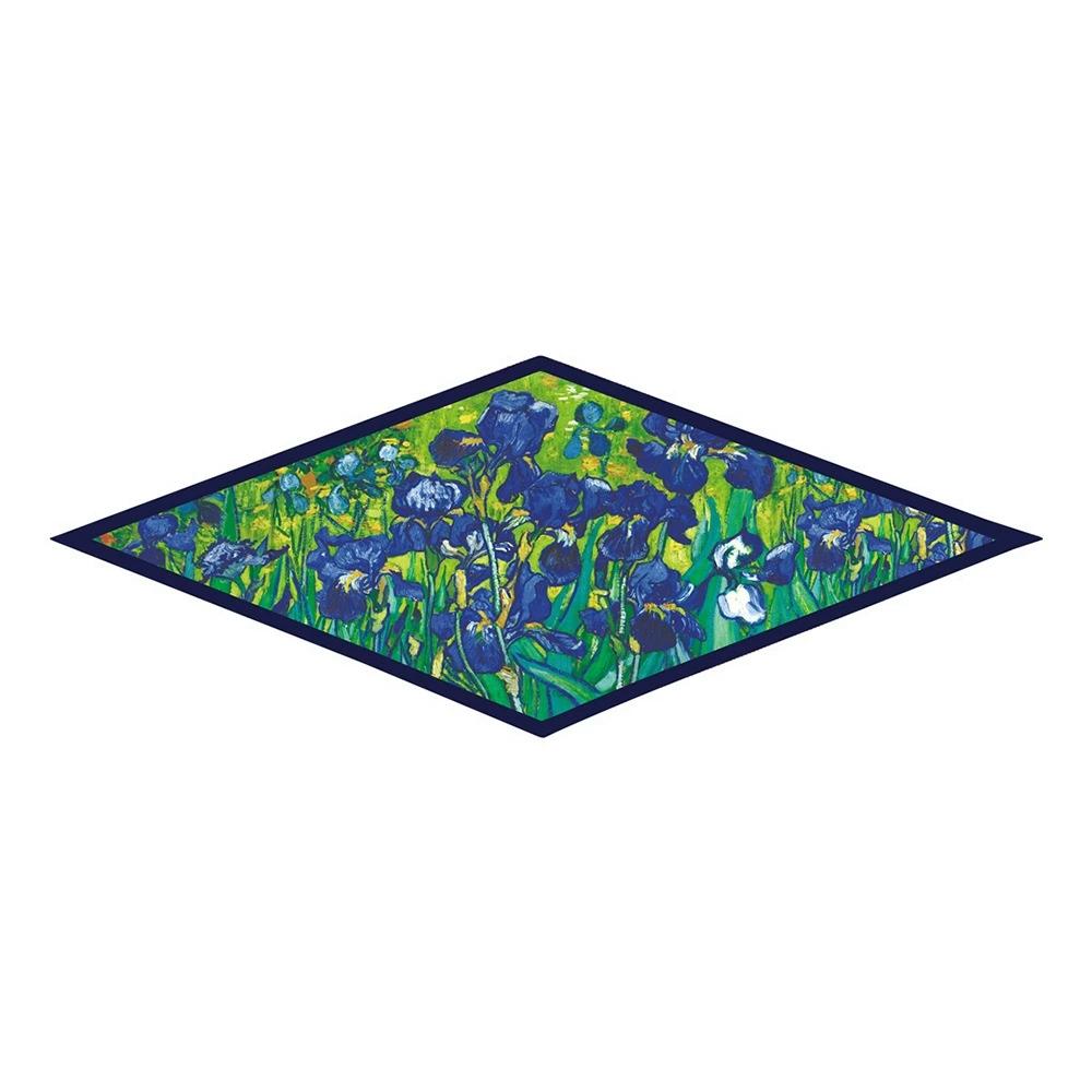 Oil Painting Diamond Scarf Woman Fashion Silk Scarf Luxury Bandana Headband Hijab Foulard Neckerchief Shawl