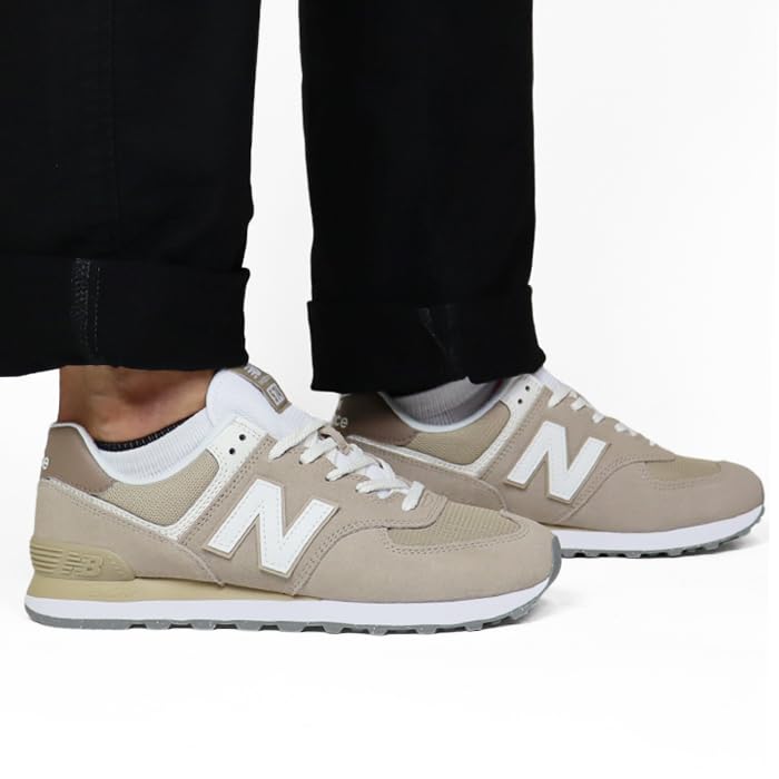 New Balance U574 ESF Beige Unisex Size Sneakers, 27.0cm (Used)