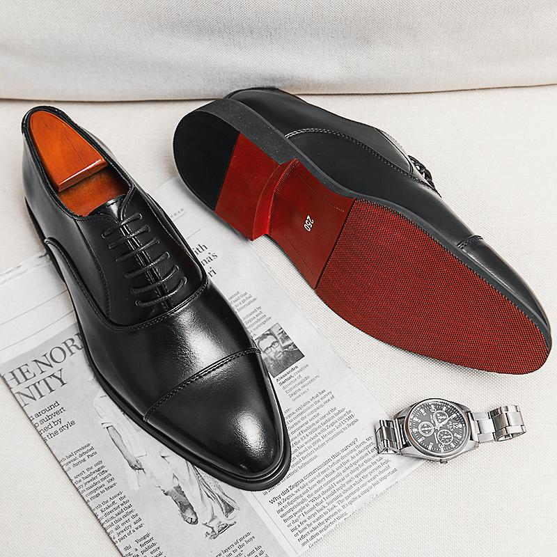 Fashion Red Sole Men Shoes Black Brown Oxfords Square Toe Lace-up Wedding Shoes for Men with  Men Shoes