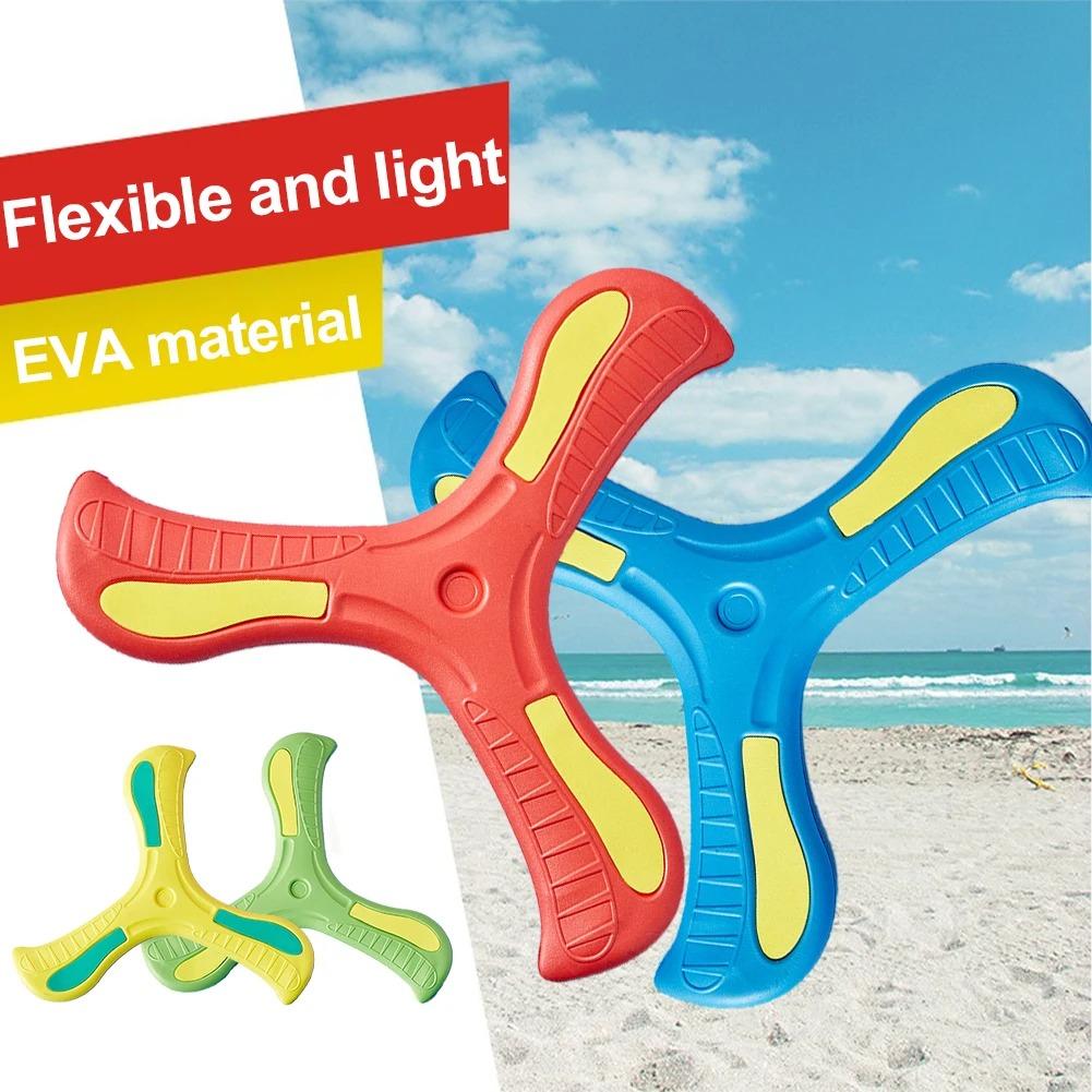 Kids Toy Boomerang Soft Three-Leaf Cross Eva Classic Returning Boomerang Outdoor Toy Backyard Beach Toy Decompression Gift
