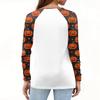 Women's T Shirt Halloween Print Long Sleeve Daily Fashion Basic Round Neck Raglan Sleeve Top