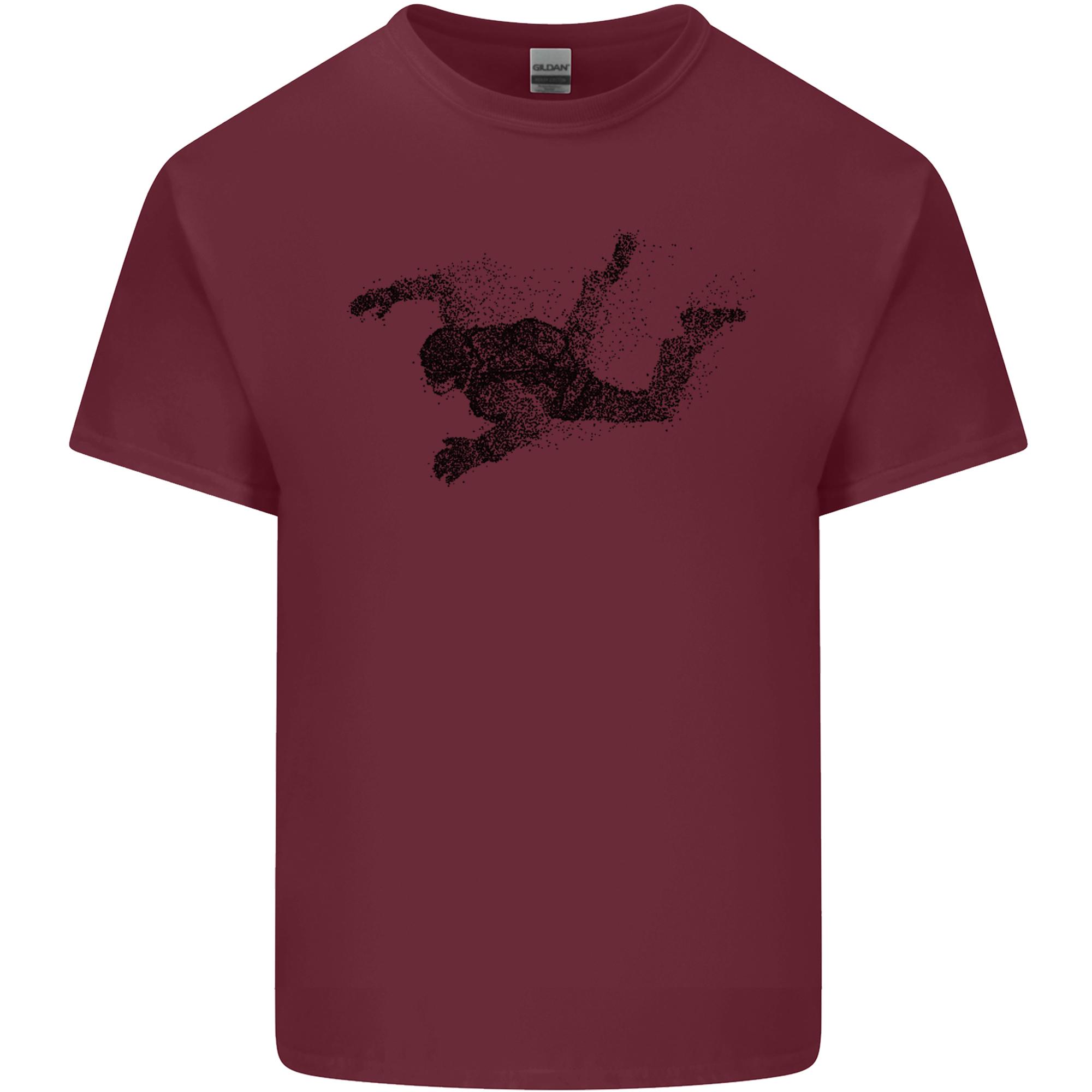 Abstract Parachutist Freefall Skydiving Unisexs Light Cotton TShirt S