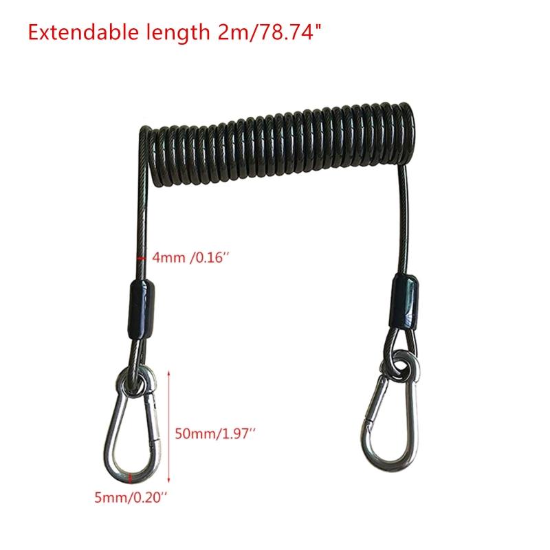 Kayak Paddle Leash Safety Tool Lanyard Kayak Accessory Stretchable Coiled Leash
