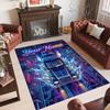 Truck Theme Crystal Velvet Rug Personalized Custom Name Text Soft Floor Mat Home Decor