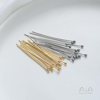 Nicht verblassender Titanstahl Flachkopf T-Pin für DIY Schmuck und Perlenzubehör