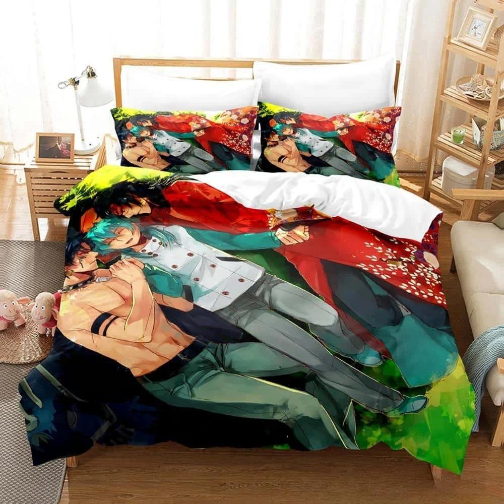 Neuer 3D-Druck Anime Bett DRAMAtical Murder Bettwäsche-Set Einzelbett Twin Full Queen King Size Bettset Erwachsener Kind Schlafzimmer Bettbezug Sets