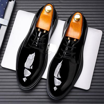 Lederschuhe Herren Koreanische Version Lackleder Erhöhung 8CM Business-Lederschuhe glänzende Spitze Erhöhung 6CM formelle Herrenschuhe