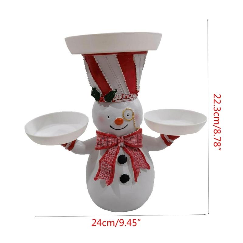 Weihnachts-Leckereien-Halter Niedliche Weihnachtsmann-Schale Festliche Snacks-Ständer Weihnachts-Schneemann-Leckereien-Halter Weihnachts-Geschirrhalter Tablett
