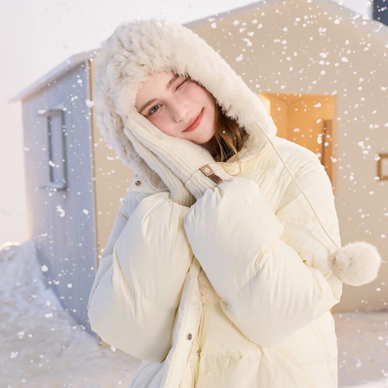

Sancai 2025 Winter Women s Hooded 90% White Duck Down Puffer Jacket M