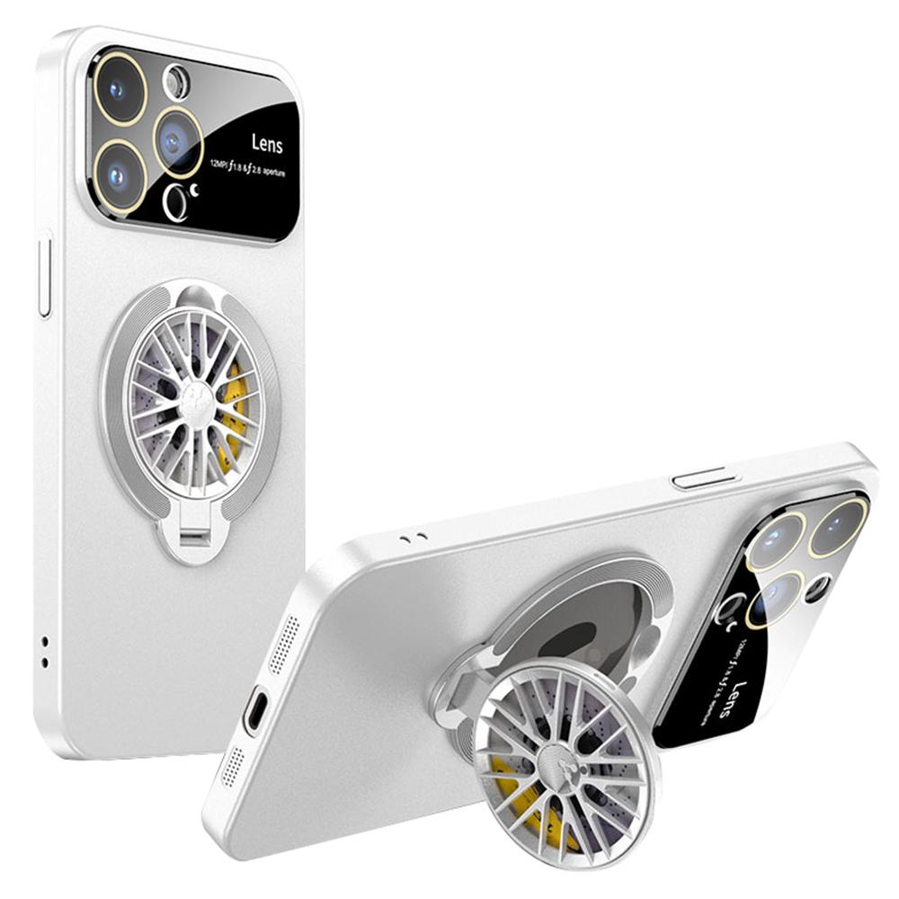 

For iPhone 14 Pro Case Compatible with MagSafe Hard PC Kickstand Phone Cover Ivory White