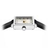 [ROMANSON] ROMANSON Renata Full Square R Black Leather Watch RWRLLL5BF012WHWH0