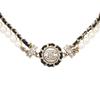 CHANEL Lambskin Pearl Sheepskin Chain Rhinestone Decorated Double Layer Metal Necklace Women's